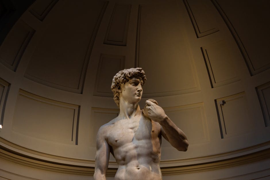 David statue, Florence, influencing global peace deals and Australian economy.