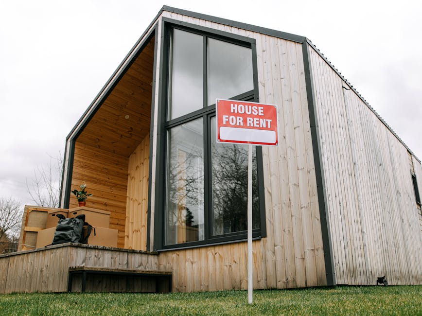 Modern Aussie house for rent, sign highlights shocking rent increase forecast.