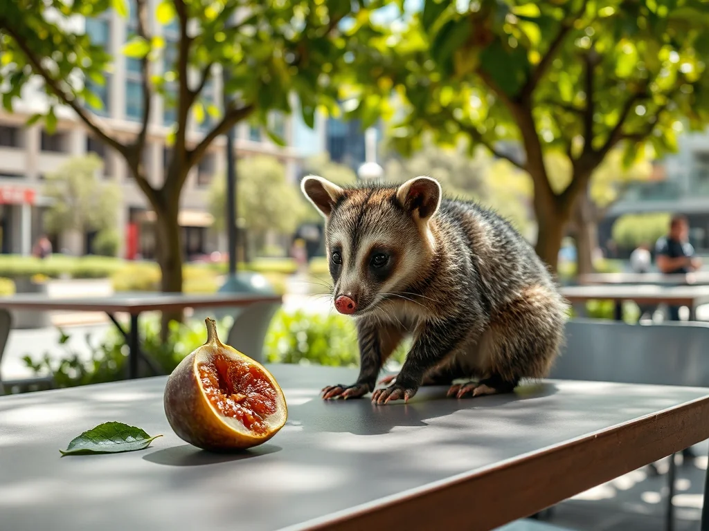 Australian possum on plate, debate over eating possum for food and ecological reasons.