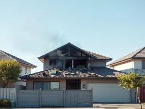 Australian homeowner filing insurance claim for house fire damage